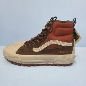 Vans Gore-Tex Hiking Boots Mens Size 8.5 MTE-3 Sk8-Hi Brown Orange Waterproof
